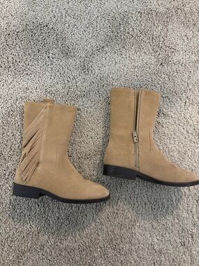 Zara Tan Suede Mid-Calf Boots Girls’ 12